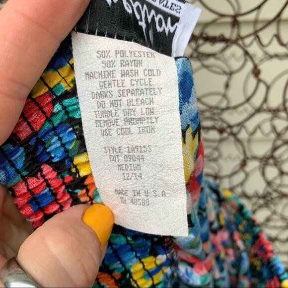 Vintage 90s Connections floral lounge pants MEDIUM - Picture 5 of 5